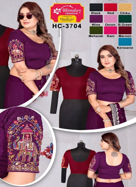 Hc 3704 Crush With Hand Embroidery Blouses